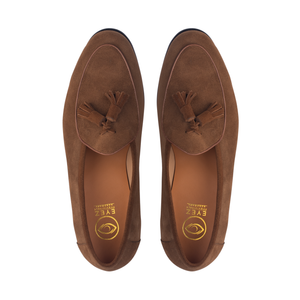 Men's Brown Suede Belgian Tassel